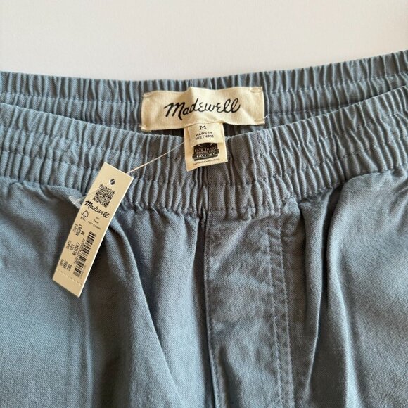 MADEWELL Smokey Blue Cotton-Hemp Blend Everywear Shorts - Men's Medium - Picture 3 of 7